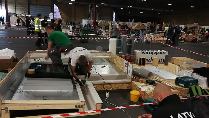 防水比賽現(xiàn)場(chǎng) 防水材料